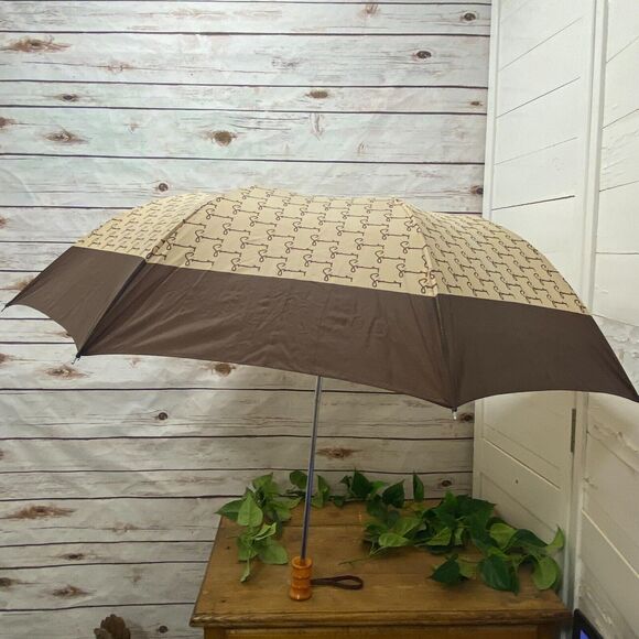 Givenchy Nylon Rain Umbrella Parasol Signature Brand Branding Paris New York VTG - Picture 4 of 14